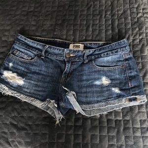 VS Pink denim shorts